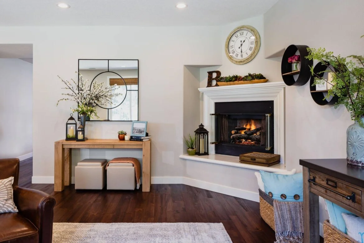 Some Inspiring Corner Fireplace Designs For A Cozy Living Room